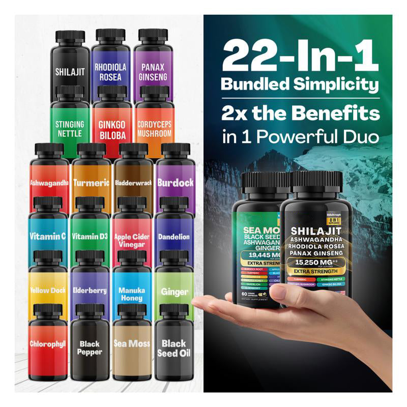 【Free Shipping】Dynamic Vitality Bundle - Sea MossMultivitamin & Power Combo - with Highly Potent Herbal ingredients