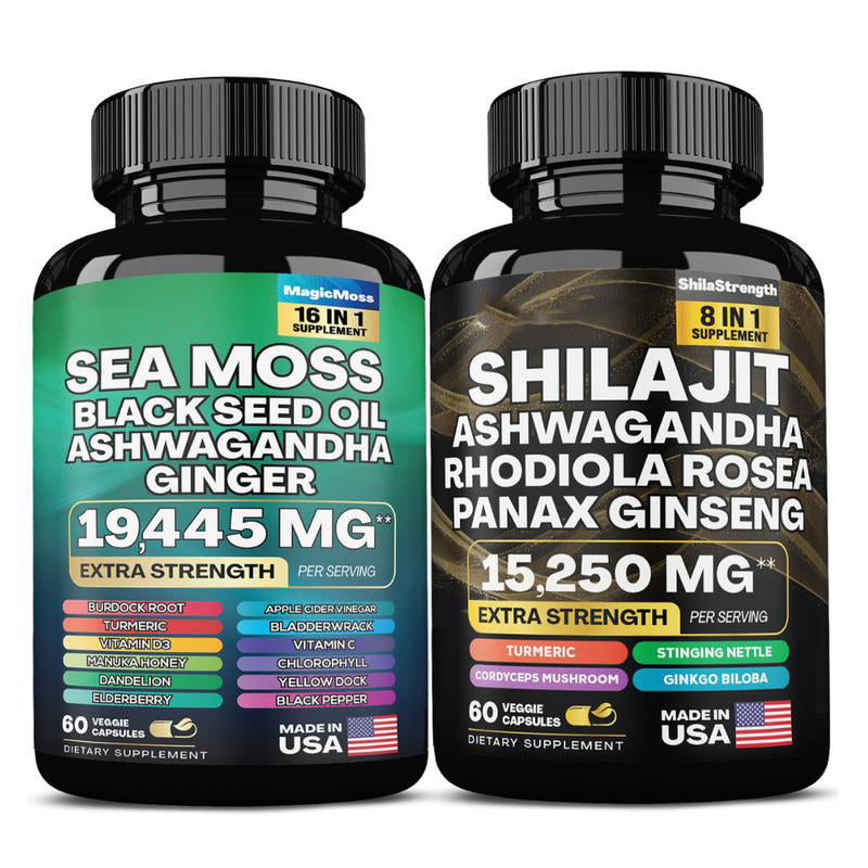 【Free Shipping】Dynamic Vitality Bundle - Sea MossMultivitamin & Power Combo - with Highly Potent Herbal ingredients