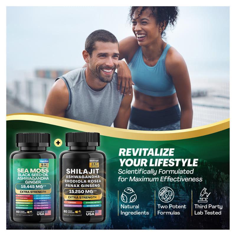 【Free Shipping】Dynamic Vitality Bundle - Sea MossMultivitamin & Power Combo - with Highly Potent Herbal ingredients