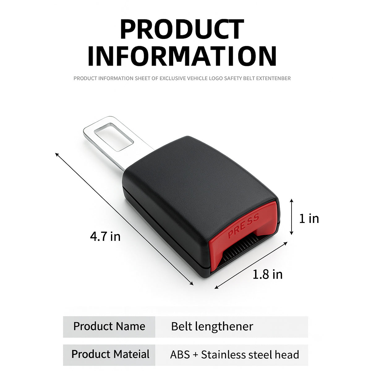 Original Belt Buckle, Replacement Belt Buckle-Belt Extension - Button Buckle Up to easy use and comfortable